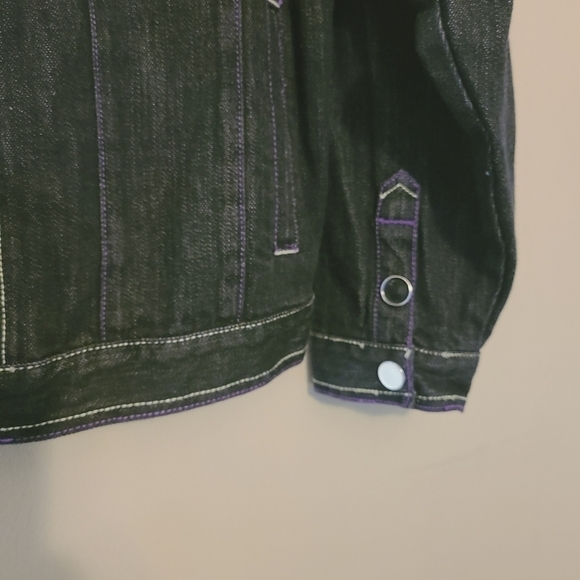 Coogi Australia | Youth Size Black Graphic Denim Jacket (Size 14/16) - Picture 13 of 15